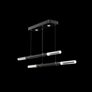 100150-110 Fine Art Lighting Antonia 71"W Linear Pendant with Black/Brass Finish