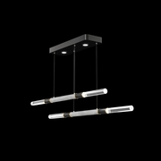 100150-112 Fine Art Lighting Antonia 71"W Linear Pendant with Black/Brass/Smoke Finish