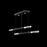 100150-120 Fine Art Lighting Antonia 71"W Linear Pendant with Black/Nickel Finish