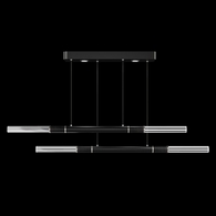 100150-120 Fine Art Lighting Antonia 71"W Linear Pendant with Black/Nickel Finish