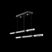 100150-122 Fine Art Lighting Antonia 71"W Linear Pendant with Black/Nickel/Smoke Finish