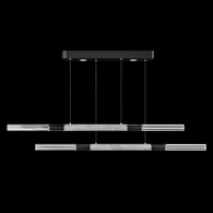 100150-122 Fine Art Lighting Antonia 71"W Linear Pendant with Black/Nickel/Smoke Finish
