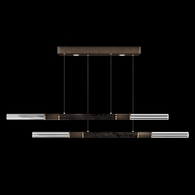 100150-211 Fine Art Lighting Antonia 71"W Linear Pendant with Bronze/Brass/Charcoal Finish