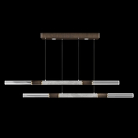 100150-212 Fine Art Lighting Antonia 71"W Linear Pendant with Bronze/Brass/Smoke Finish
