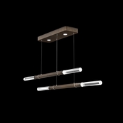 100150-220 Fine Art Lighting Antonia 71"W Linear Pendant with Bronze/Nickel Finish