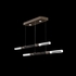 100150-221 Fine Art Lighting Antonia 71"W Linear Pendant with Bronze/Nickel/Charcoal Finish