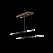 100150-221 Fine Art Lighting Antonia 71"W Linear Pendant with Bronze/Nickel/Charcoal Finish