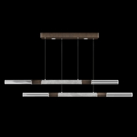 100150-222 Fine Art Lighting Antonia 71"W Linear Pendant with Bronze/Nickel/Smoke Finish