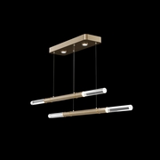 100150-310 Fine Art Lighting Antonia 71"W Linear Pendant with Gold Leaf/Brass Finish
