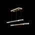 100150-320 Fine Art Lighting Antonia 71"W Linear Pendant with Gold Leaf/Nickel Finish