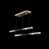 100150-321 Fine Art Lighting Antonia 71"W Linear Pendant with Gold Leaf/Nickel/Charcoal Finish