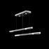 100150-410 Fine Art Lighting Antonia 71"W Linear Pendant with Silver Leaf/Brass Finish