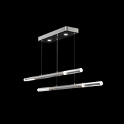 100150-410 Fine Art Lighting Antonia 71"W Linear Pendant with Silver Leaf/Brass Finish