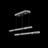 100150-412 Fine Art Lighting Antonia 71"W Linear Pendant with Silver Leaf/Brass/Smoke Finish