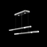 100150-420 Fine Art Lighting Antonia 71"W Linear Pendant with Silver Leaf/Nickel Finish