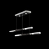 100150-421 Fine Art Lighting Antonia 71"W Linear Pendant with Silver Leaf/Nickel/Charcoal Finish