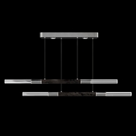 100150-421 Fine Art Lighting Antonia 71"W Linear Pendant with Silver Leaf/Nickel/Charcoal Finish