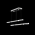 100150-422 Fine Art Lighting Antonia 71"W Linear Pendant with Silver Leaf/Nickel/Smoke Finish