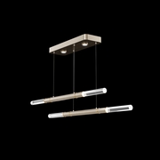 100150-510 Fine Art Lighting Antonia 71"W Linear Pendant with Soft Gold Leaf/Brass Finish