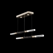 100150-511 Fine Art Lighting Antonia 71"W Linear Pendant with Soft Gold Leaf/Brass/Charcoal Finish