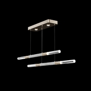 100150-512 Fine Art Lighting Antonia 71"W Linear Pendant with Soft Gold Leaf/Brass/Smoke Finish