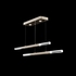 100150-520 Fine Art Lighting Antonia 71"W Linear Pendant with Soft Gold Leaf/Nickel Finish