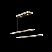 100150-520 Fine Art Lighting Antonia 71"W Linear Pendant with Soft Gold Leaf/Nickel Finish