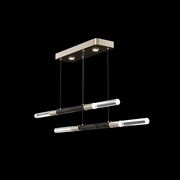 100150-521 Fine Art Lighting Antonia 71"W Linear Pendant with Soft Gold Leaf/Nickel/Charcoal Finish