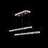 100150-522 Fine Art Lighting Antonia 71"W Linear Pendant with Soft Gold Leaf/Nickel/Smoke Finish