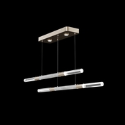 100150-522 Fine Art Lighting Antonia 71"W Linear Pendant with Soft Gold Leaf/Nickel/Smoke Finish