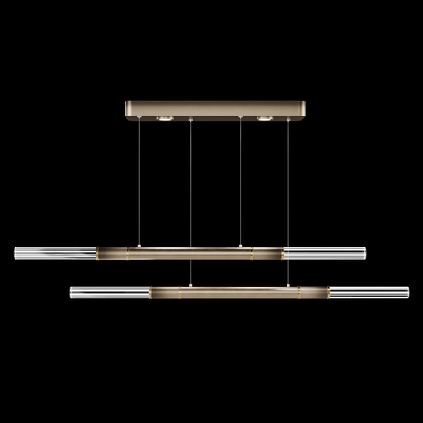 100150-610 Fine Art Lighting Antonia 71"W Linear Pendant with Ombre Bronze/Brass Finish