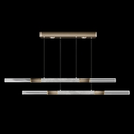 100150-612 Fine Art Lighting Antonia 71"W Linear Pendant with Ombre Bronze/Brass/Smoke Finish