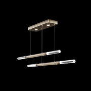100150-620 Fine Art Lighting Antonia 71"W Linear Pendant with Ombre Bronze/Nickel Finish