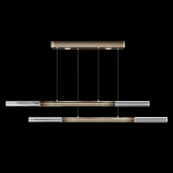 100150-620 Fine Art Lighting Antonia 71"W Linear Pendant with Ombre Bronze/Nickel Finish