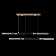 100150-621 Fine Art Lighting Antonia 71"W Linear Pendant with Ombre Bronze/Nickel/Charcoal Finish
