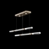 100150-622 Fine Art Lighting Antonia 71"W Linear Pendant with Ombre Bronze/Nickel/Smoke Finish