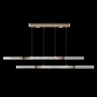 100150-622 Fine Art Lighting Antonia 71"W Linear Pendant with Ombre Bronze/Nickel/Smoke Finish