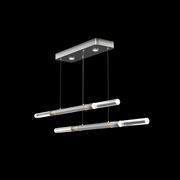 100150-710 Fine Art Lighting Antonia 71"W Linear Pendant with Ombre Silver/Brass Finish