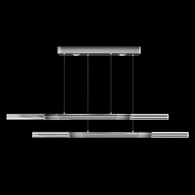 100150-710 Fine Art Lighting Antonia 71"W Linear Pendant with Ombre Silver/Brass Finish