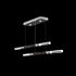 100150-711 Fine Art Lighting Antonia 71"W Linear Pendant with Ombre Silver/Brass/Charcoal Finish