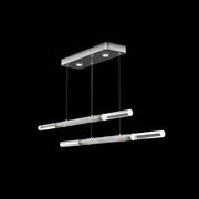100150-712 Fine Art Lighting Antonia 71"W Linear Pendant with Ombre Silver/Brass/Smoke Finish