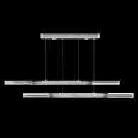 100150-712 Fine Art Lighting Antonia 71"W Linear Pendant with Ombre Silver/Brass/Smoke Finish