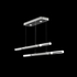 100150-720 Fine Art Lighting Antonia 71"W Linear Pendant with Ombre Silver/Nickel Finish