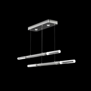 100150-720 Fine Art Lighting Antonia 71"W Linear Pendant with Ombre Silver/Nickel Finish