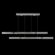 100150-720 Fine Art Lighting Antonia 71"W Linear Pendant with Ombre Silver/Nickel Finish