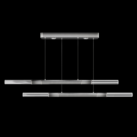 100150-720 Fine Art Lighting Antonia 71"W Linear Pendant with Ombre Silver/Nickel Finish