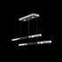 100150-721 Fine Art Lighting Antonia 71"W Linear Pendant with Ombre Silver/Nickel/Charcoal Finish