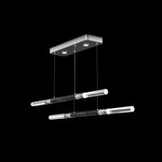 100150-721 Fine Art Lighting Antonia 71"W Linear Pendant with Ombre Silver/Nickel/Charcoal Finish