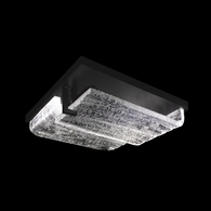 100154-6 Fine Art Lighting Waterfall 16.75"W Square Outdoor Flush Mount with Outdoor Black Finish