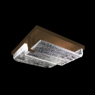 100154-8 Fine Art Lighting Waterfall 16.75"W Square Outdoor Flush Mount with Outdoor Bronze Finish